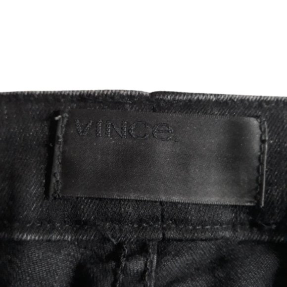 Vince Floral Black Dylan-Ankle Denim Skinny Mid Rise Jeans Size 31 - Picture 10 of 14